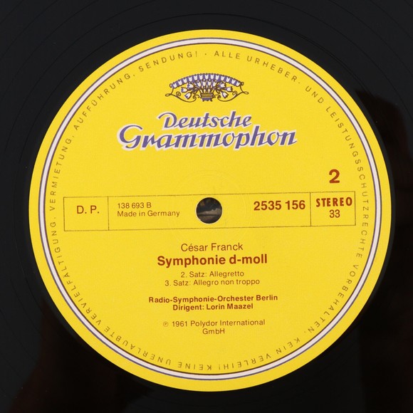 César Franck  Radio Symphony Orchestra Berlin, Symphony In D Minor 12" LP Record - Picture 8 of 11
